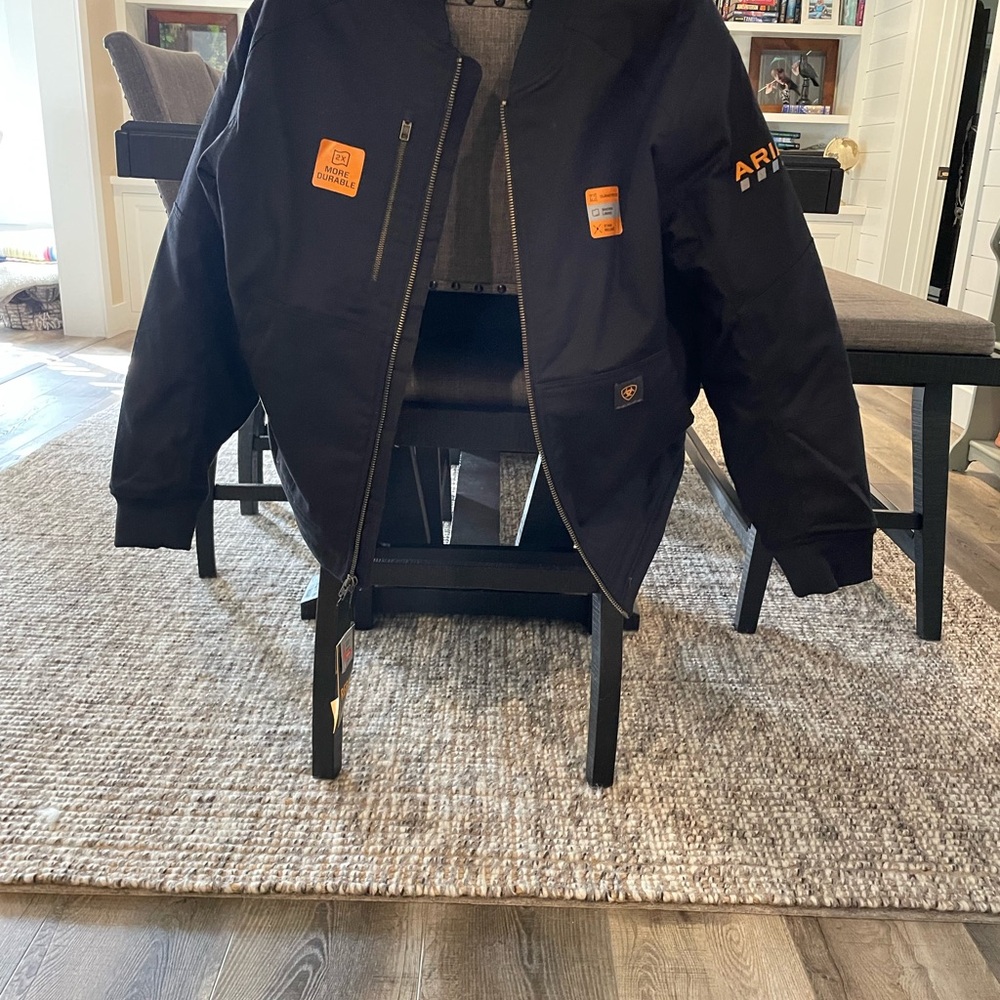Ariat Black and Orange Workwear Tag